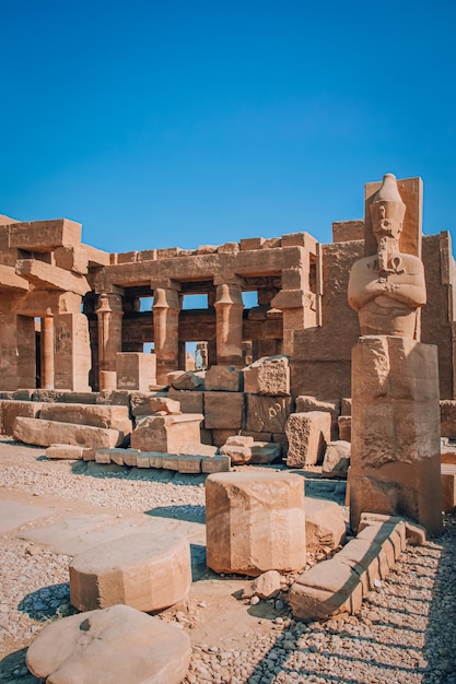 Ruinas del templo egipcio de Karnak el museo al aire libre más grande de Luxor