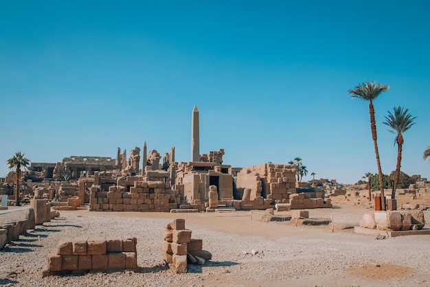 Ruinas del templo egipcio de Karnak el museo al aire libre más grande de Luxor