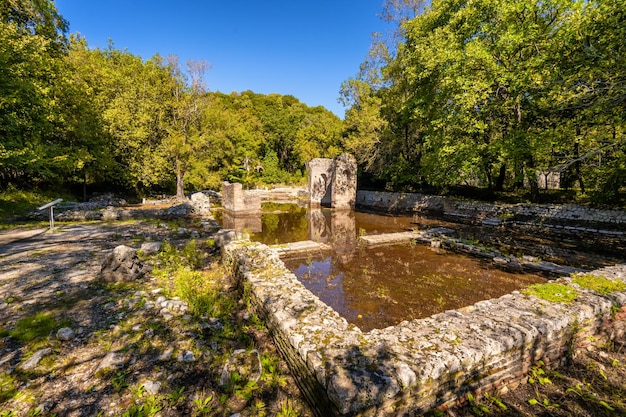 Ruinas de la villa romana de diaporit en butrint