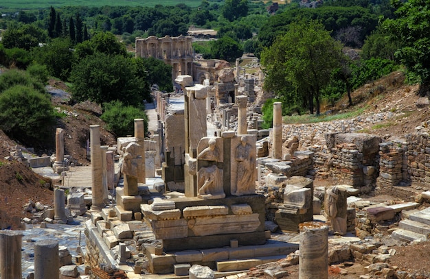 Foto ruinen alter stadt ephesus in der türkei
