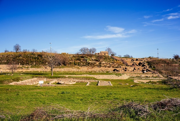 Ruinen der Altstadt in Morgantina archäologische Stätte Sizilien