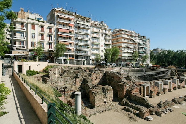 Ruinen der antiken Agora im historischen Zentrum der Stadt in Thessaloniki Griechenland