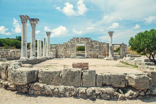 Ruinen der antiken Stadt Chersones in Sewastopol auf der Krim