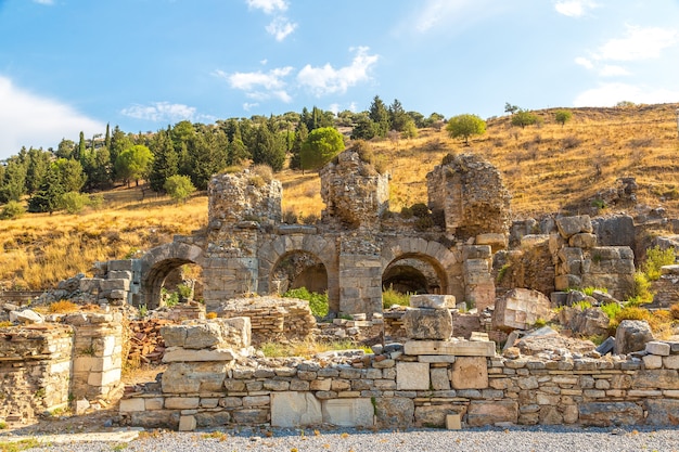 Ruinen der antiken Stadt Ephesus in der Türkei