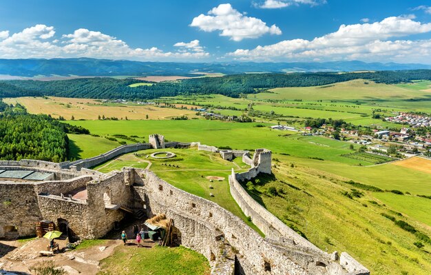 Ruinen der Burg Spis, ein UNESCO-Weltkulturerbe in der Slowakei, Mitteleuropa