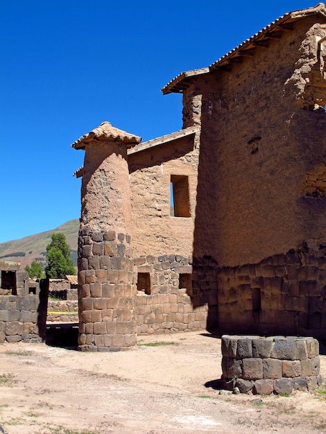 Ruinen der Inkastadt auf Altiplano Peru Südamerika