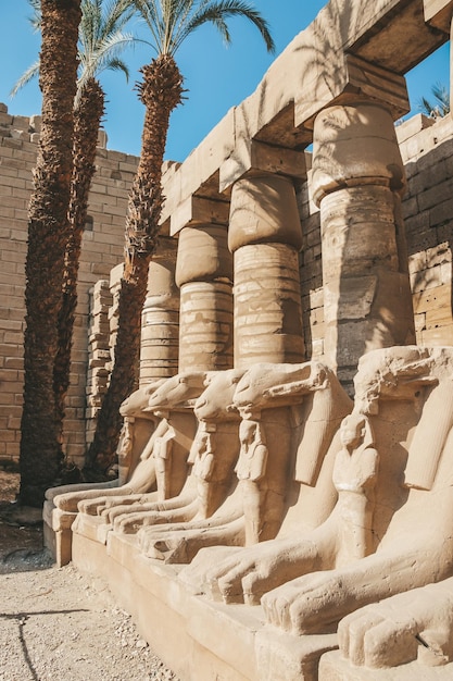 Ruinen des ägyptischen Karnak-Tempels das größte Freilichtmuseum in Luxor