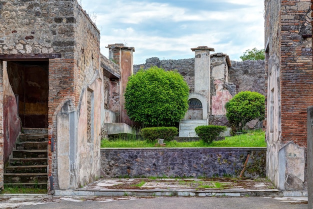 Ruinen eines Hauses in Pompeji Italien