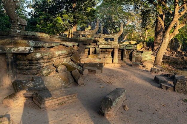 Ruinen von Angkor Wat Teil des Khmer-Tempelkomplexes Asien Siem Reap Kambodscha