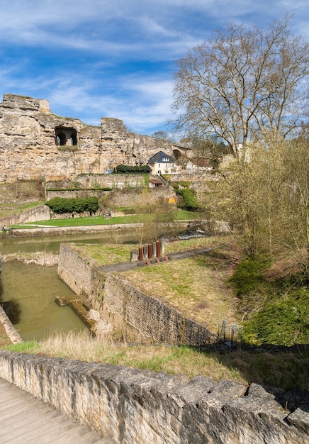 Ruinierte Befestigungsanlagen der Stadt Luxemburg