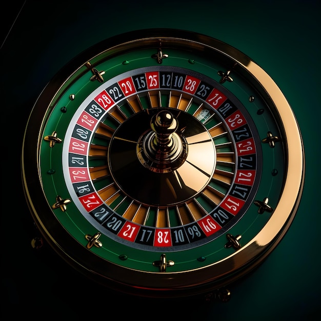 Foto ruleta de casino elegante vista de frente