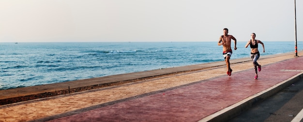 Run übung strand sport küste sprint natur konzept