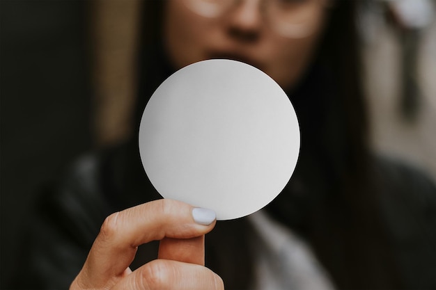 Runde Aufkleber png Mockup transparent hielt meine Frau