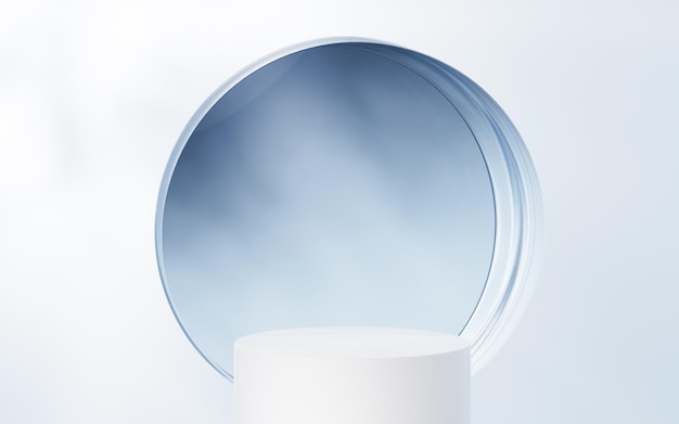 Runde Glasgeometrie Hintergrund 3D-Rendering