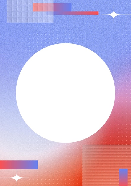 Runder png-Rahmen blau-rot durchsichtiger Hintergrund