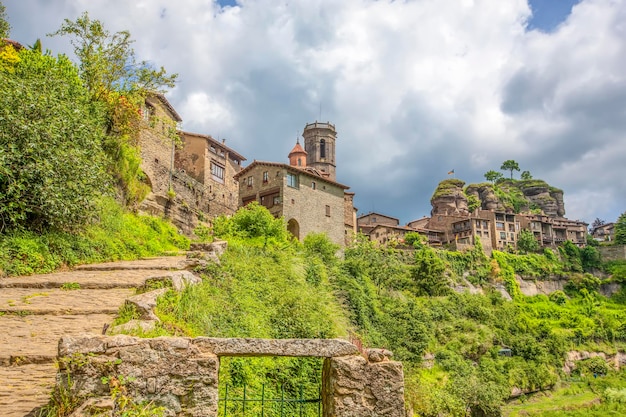 Rupit i Pruit Mittelalterliches katalanisches Dorf in der Subregion Collsacabra Spanien