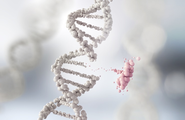 Foto ruptura de hélice de dna ou replace for concept