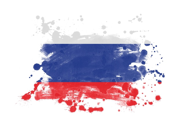 Rusia bandera grunge fondo pintado