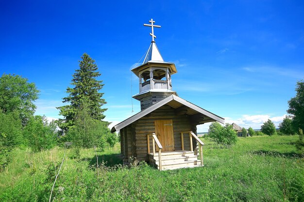 Rusia paisaje de la iglesia, paisaje de la naturaleza en Rusia, religión