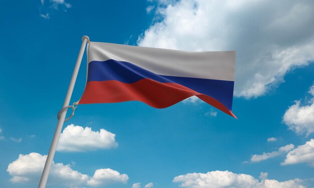 Rusia Ucrania bandera ondulación azul nublado fondo blanco papel tapiz vista superior conflicto político militar m