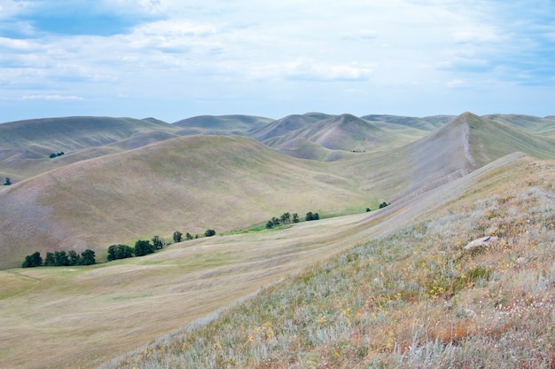 Rusia. Urales del sur. Región de Orenburg. montaña larga