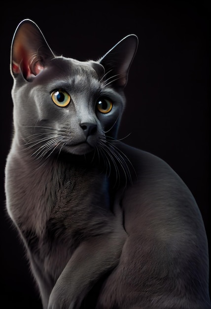 Russische blaue Katze Generative AIxA