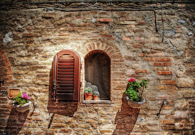 Rustikale Ecke in San Gimignano Italien