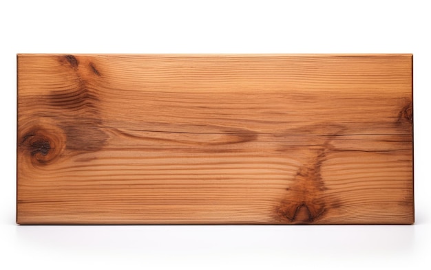 Rustikale Eleganz Leere Holzplakette auf weißer oder klarer Oberfläche PNG durchsichtiger Hintergrund