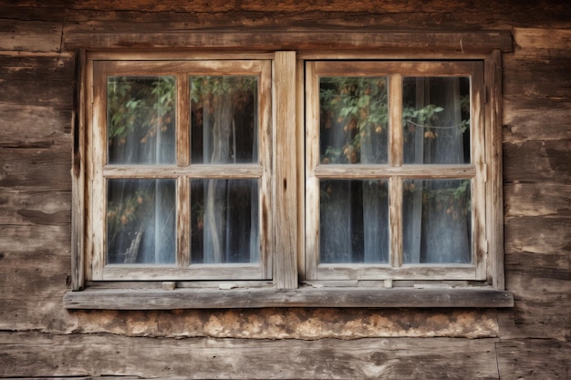 Rustikale Fensterrahmen