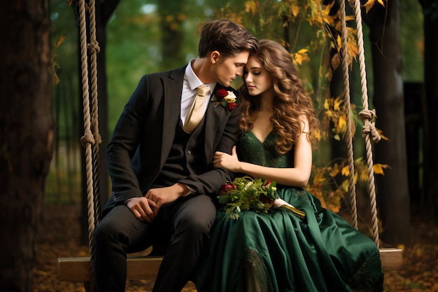 Rustikale, glamouröse, elegante Hochzeit in einer Smaragd-Palette