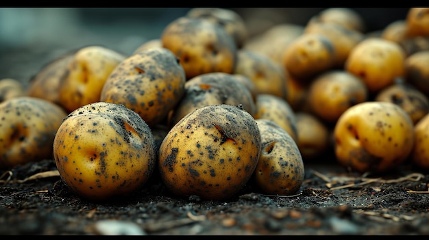 Foto rustikale kartoffelernte hd 8k tapeten fotografie