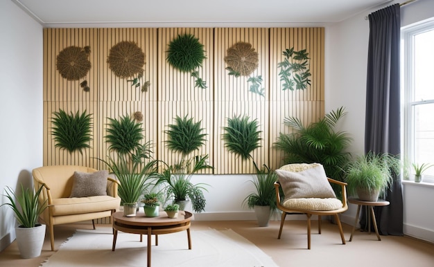 Rustikale Ruhe Strickplatten und getrocknete Pflanzen im Raum