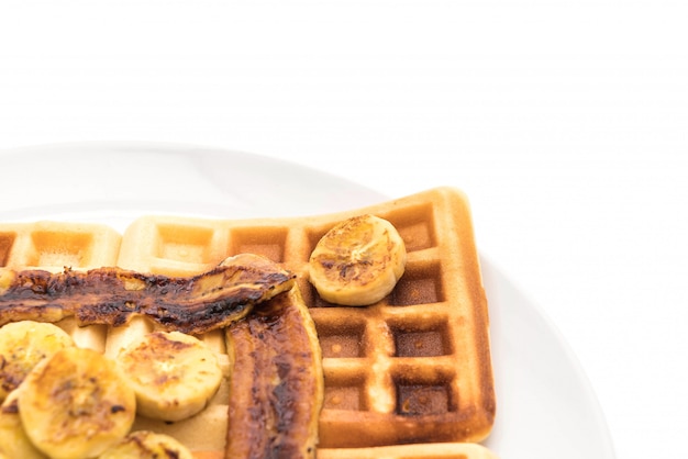 rustikale süße Bananenwaffel