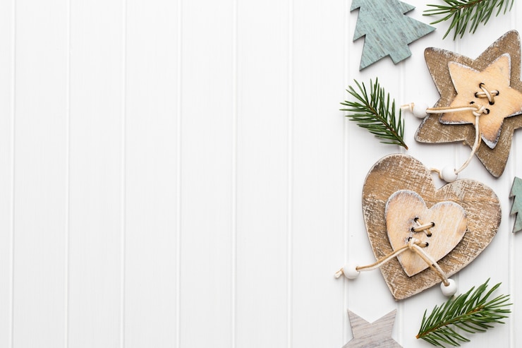 Foto rustikale weihnachtsdekorationen