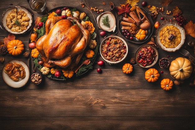 Rustikaler Tischaufstrich für Thanksgiving oder Weihnachten