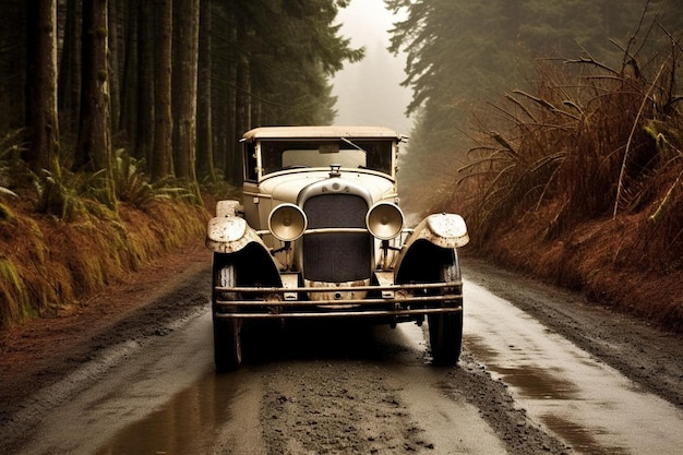 Foto rustikales roadster-dirt-road-autofoto