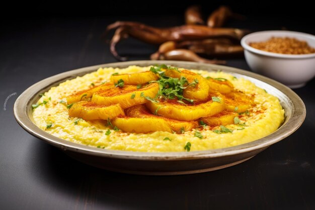 Rustikales südamerikanisches Abendessen, traditionelles Couscous mit Gemüse