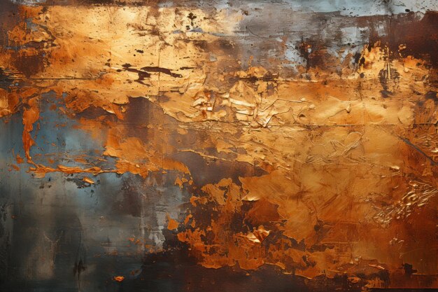 Rusty Metal Steel Gold Grunge Texture Fondo generado por la IA