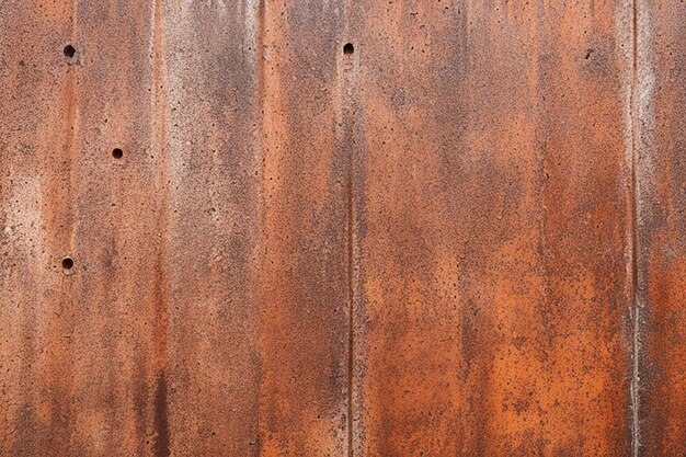 Foto rusty realms eine intime exploration der verwitterten schönheit einer braunen eisenmauer