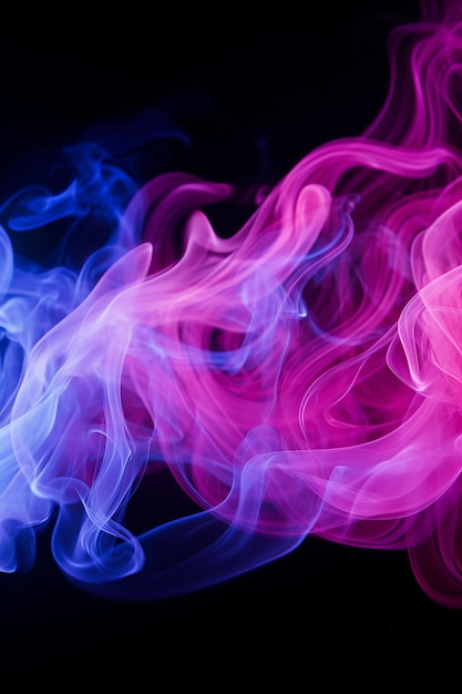 Rutas de humo de colores que serpentean hacia arriba sus tonos vívidamente generados por Ai