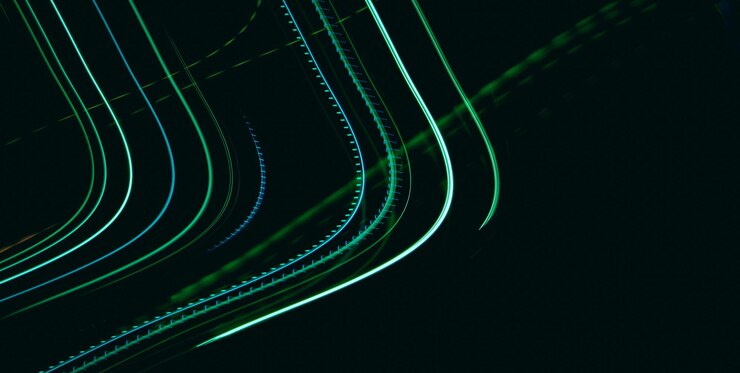 Foto rutas de luz abstractas