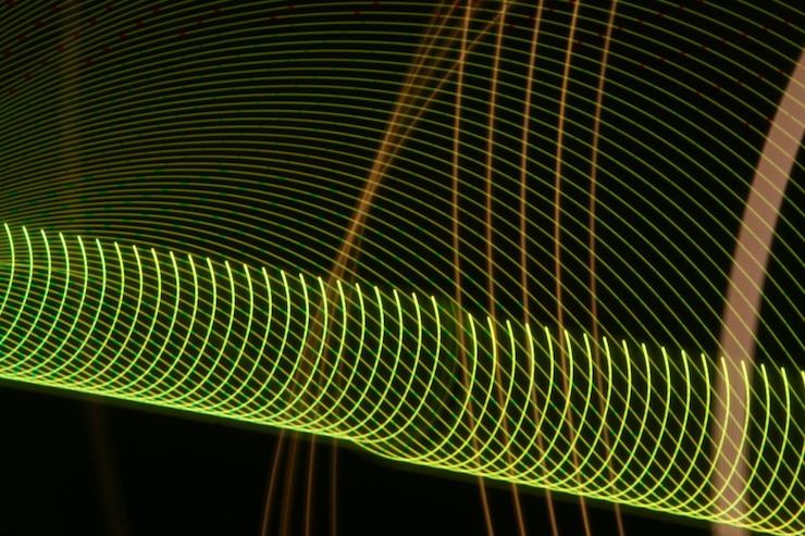 Foto rutas de luz con comandos de mensaje incredibles capas de luz