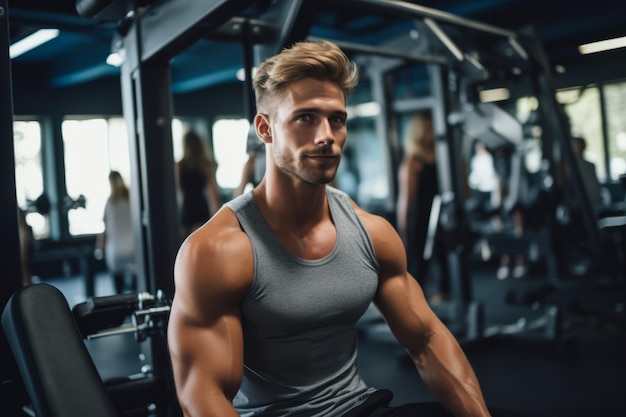 Una rutina de ejercicios en el gimnasio