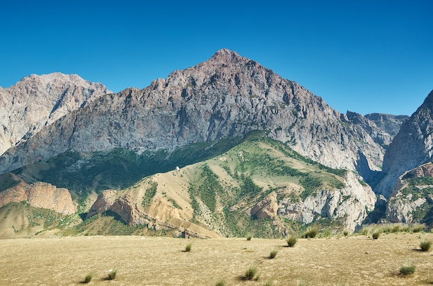 Rver vales Gulcha, Rodovia Pamir, Quirguistão, Ásia Central