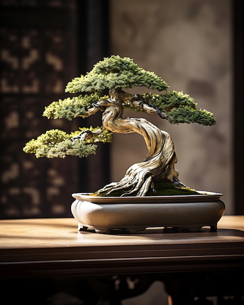 Árvore bonsai ao estilo do deserto