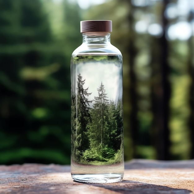 Árvore da natureza dentro da garrafa