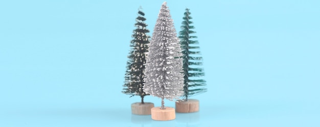 Árvore de Natal artificial pequena e lindamente decorada