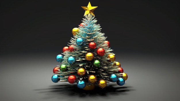 Árvore de Natal com decorações Generative Ai