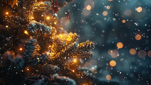 Árvore de Natal com luzes brilhantes Árvore de Nadal com luces brilhantes