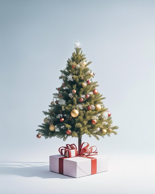 Árvore de Natal decorada árvore de Natal com bolas e guirlandas